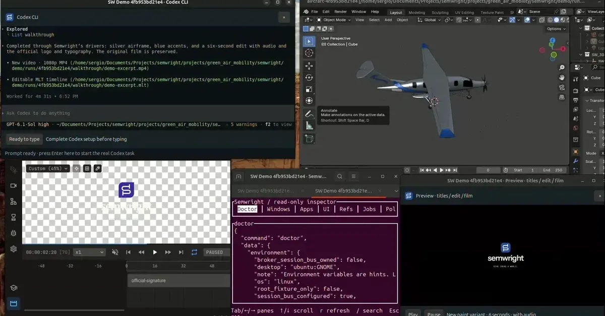 I built Semwright to let AI agents work across desktop applications