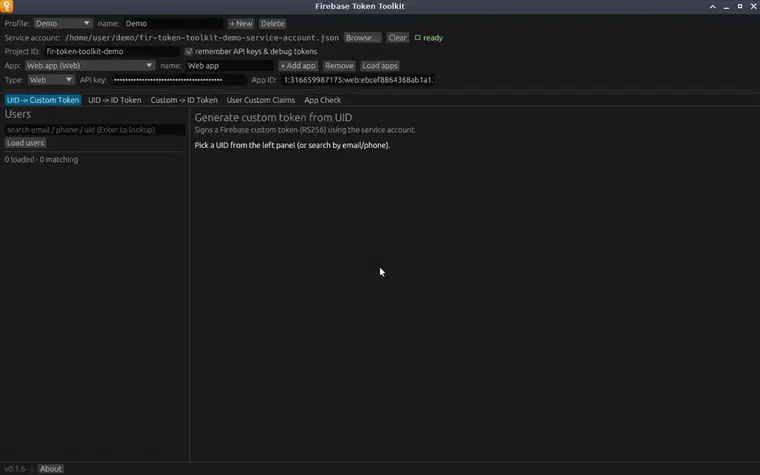 Loading apps, picking a user and generating an ID token